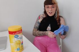 SISTERS FRIEND TEASES YOU WITH SOLES AND LATEX GLOVES teaser