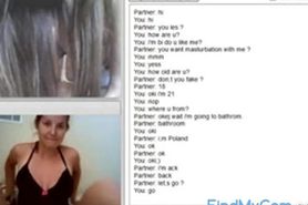 Two girl play on chatroulette