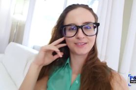 Cute Geeky Girl Jay Taylor Blows & Mouth Fucks Miles Long'S Rough Cock!