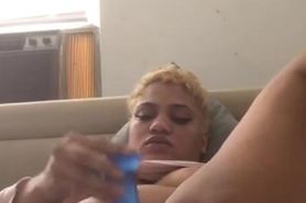 Sexy Chubby Latina makes herself squirt