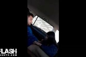 Teen Couple Car Blowjob Selfie
