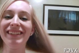 Nasty cutie enjoys receiving facial - video 8