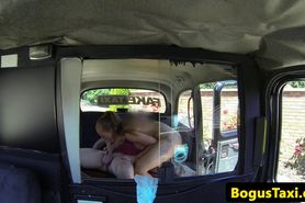 Real euro fingered and fucked on backseat