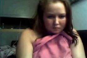 Chubby chick showing her tits on webcam - video 2