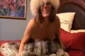 Chelsea in fur coat fucks - video 1
