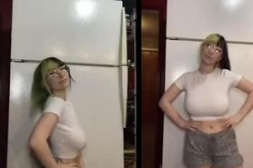 bigtittygothegg sfw and nsfw tiktok side by side