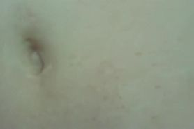 Ultra Close Up Of Her Belly Button Bump & Cute Face
