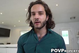 POV PROPERTY - Latino agent Dante pounded for cum facial to sell the house