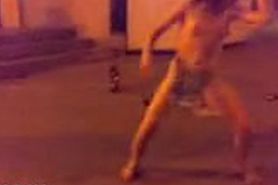 Drunk Nude Girl On The Street