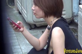 Japanese babes nipples exposed outdoors