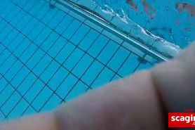 girsl underwater at pool  - video 1