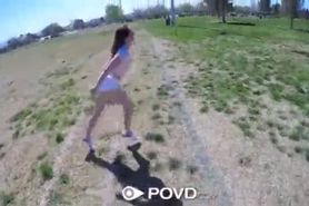 Flexible Brunette Kylie Quinn Fucked after Football in the Park