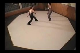 Naomi Asano Japanese Femdom Uses a Long Bullwhip to fight Her Opponent