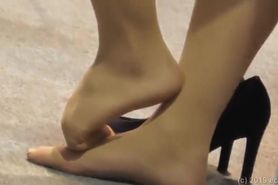 candid nylon feet toeclamp in fair