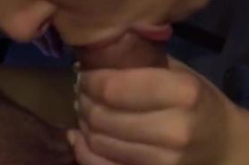 Sweet blowjob with cum in mouth