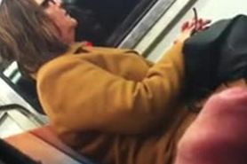 Cum on Subway for Mature Woman