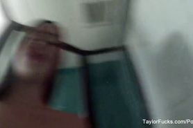 Busty Brunette Bombshell Taylor Takes a Shower