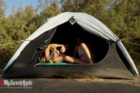 Real Amateur Couple Fucking in a Tent - MySweetApple