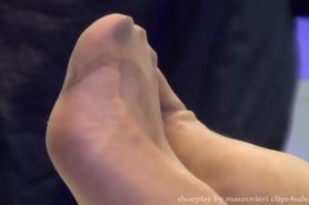 nyloned feet