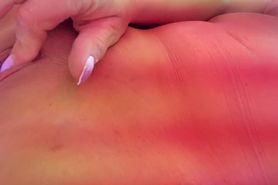 Oiled Up Hot Blonde Milf With Fake Tits Plays With Clit In Public Tanning Bed