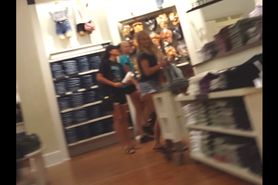 Candid Voyeur Volleyball Teen at the Mall in Spandex