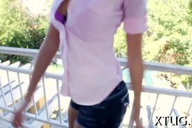 Outdoors blowjob by nasty babe - video 20