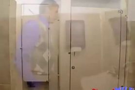 Hot MILF get pounded by young man in the bathroom