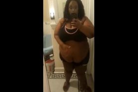 Sexy big belly ebony BBW