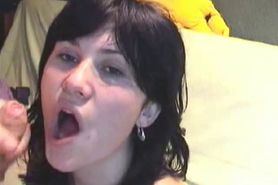 Dark Haired Wife Facial