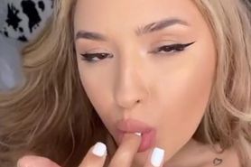 Hot Blonde Emilly Steele Suck her Wet Fingers after Fingering Hee Tight Pussy only Fans Video