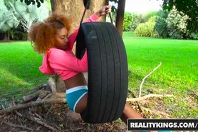 RealityKings - Naughty Ebony Teen Kendall Woods wants a Big Dick