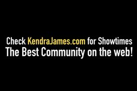 Femdoms Kendra James & RubberDoll Dildo Fuck in Neon Town!