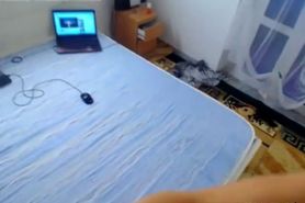 European horny babe squirting hard on webcam