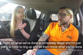 Driving school instructor bangs blonde pov