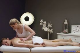 Big boobs British blonde massage creampie