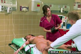 Brazzers - Doctor Adventures - The Flatline Asshole scene starring Brandy Aniston and Bill Bailey