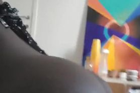 Round and brown booty rides a cock