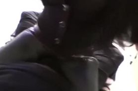 Super Hot Brunette Girl Gives Black Spandex Lap Dance Ass Crack Exposed Cumshot