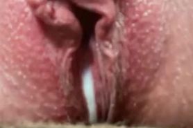 Multiple creamy orgasms & a dildo