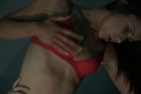 Lesbians enjoying their holes in dark - video 1