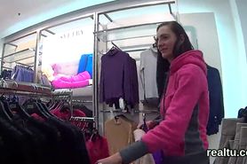 Charming czech teenie was tempted in the mall and screwed in pov