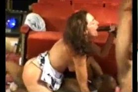 Big Black cock Threesome Gangbang in the cinema