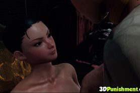 3D hentai futanari sex in the hut