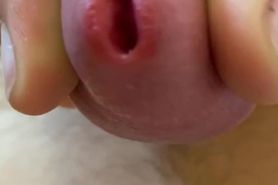 Close up guy urethra