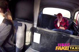Female Fake Taxi Skater punk fucks cute skinny babe to orgasm on backseat