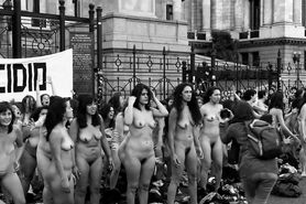 Nude group of women at Argentina