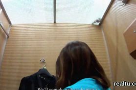 Attractive czech chick gets seduced in the mall and plowed in pov