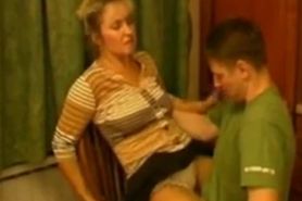 Russian Mature Mom and friend her son Amateur