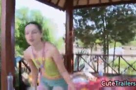 Petite small titted girl on vacation
