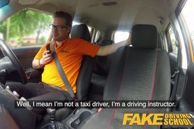 Fake Driving School Barbie Sins sloppy blowjob and hot wild anal ride
